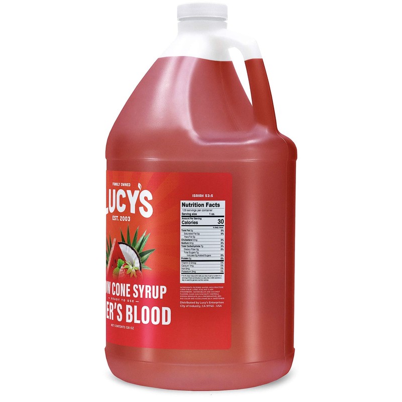 Lucy's Family Owned - Shaved Ice Snow Cone Syrup -