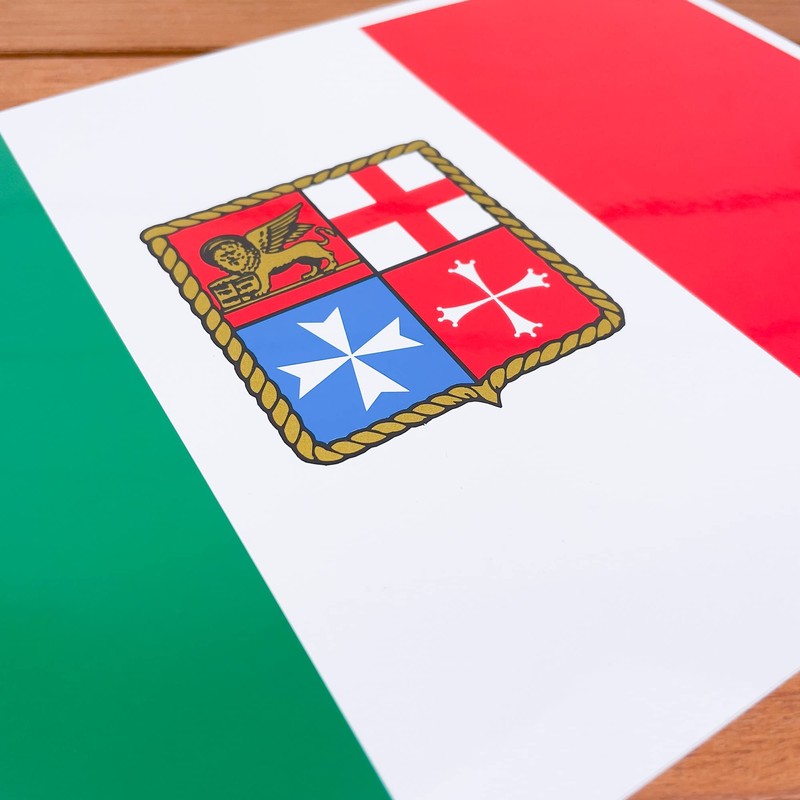 GATE 14 - Italian Flag with Merchant Marine Coat of
