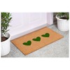 Calloway Mills Green Trio Hearts Doormat (17" x 29")