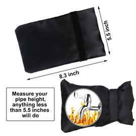 4 Pack Outdoor Faucet Cover for Winter Freeze Protection Winter Outdoor Faucet Cover Socks Waterproof Insulated Outdoor Spigot Hose Covers with Reflective Strip for Winter Cold Weather 8.3 x 5.5 Inch