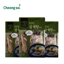Cheongsol 더덕 삼계탕 재료 80g(팩) x 3개 Deodeok Samgyetang Ingredients 80g (Pack) x 3