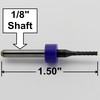 1/16" PCD Diamond Coated Router - Fishtail Tip - for