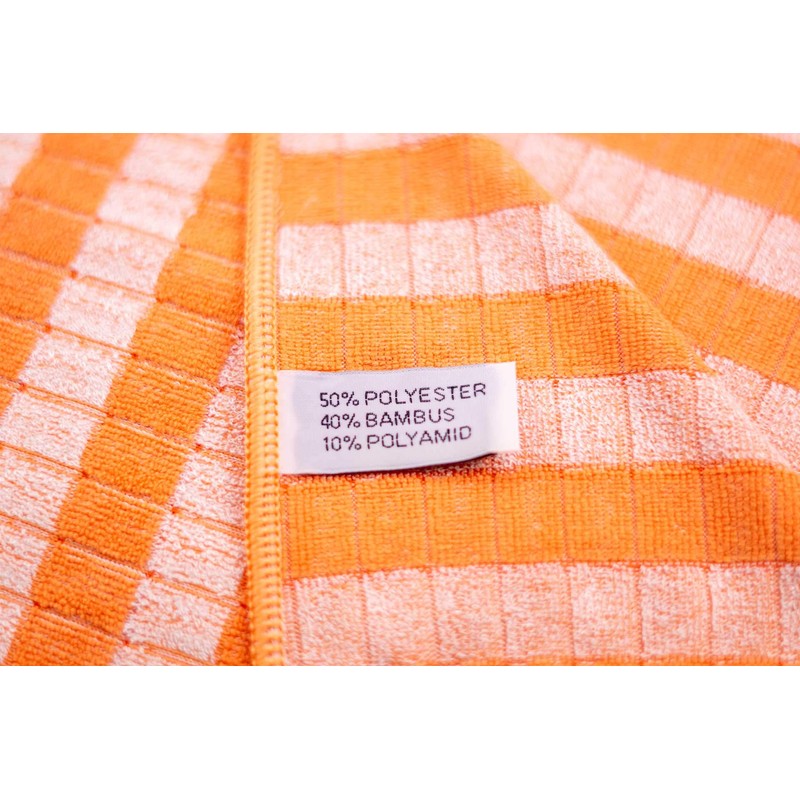 Respekt Microfibre 10-Piece Tea Towel Set, Orange/Green – Original As