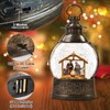 Christmas Snow Globes with Nativity Scene, Musical Lighted Water Lantern