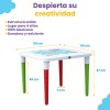 Kit 4 Mesas Didáctica Infantil Con Portavasos Mesa De Juegos