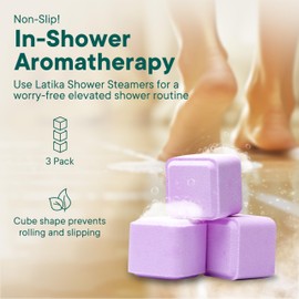 Latika Aromatherapy Shower Steamers - Relax & Focus Pack with Lavender Peppermint Essential Oils - Stress and Anxiety Relief Tablets - Shower Essentials for Women and Men - Relaxing Aromatherapy Gifts