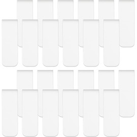 48 Piezas Marcapáginas Magnéticos de Sublimación Marcadores de Libros en Blanco Clips Magnéticos de Página para Niños Estudiantes Profesores Escuela Hogar Oficina Suministros de Lectura Regalos para
