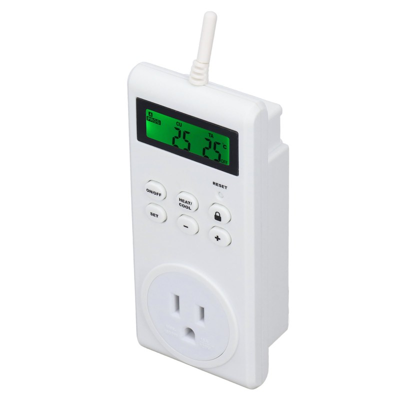 Thermostat Outlet Wireless Programmable Automatic Temperature Controller Socket Switch US