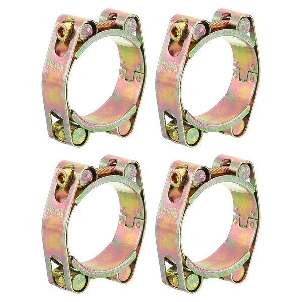 sourcing map 4 Pack T-Bolt Hose Clamp, 0.8" Heavy Duty