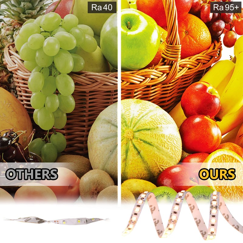 EMITEVER LED Strip Lights 2700K, UL 24V LED Tape Light