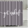 Zengmei 70x70 inches Get Naked Shower Curtain Set Funny Quote