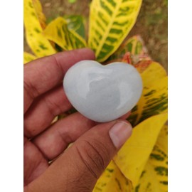 Stone City Blue Calcite Puffy Heart for Healing Crystal Stone Modern Decoration
