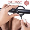 WCIC 32 Pack Curtain Rings and Hooks Black 40mm Hanging