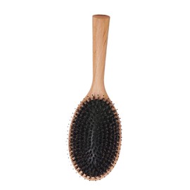 BIUDECO Massage Hair Comb for Detangling and Styling Natural Boar Bristle Cushion Brush with Unique Wooden Handle for Scalp Massage and Improved Circulation All Hair Types
