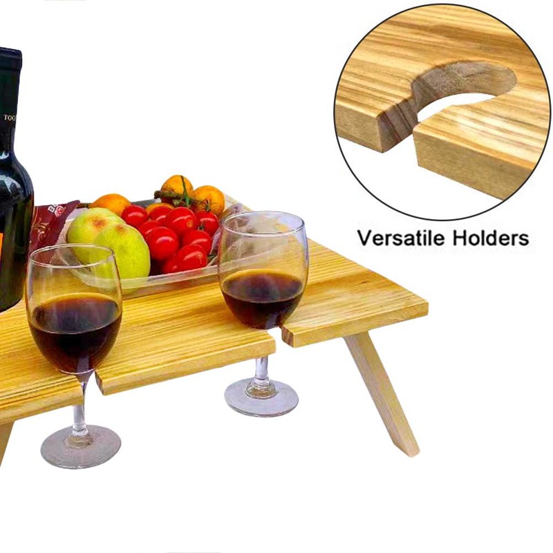Outdoor Wine Picnic Table Folding Portable Picnic Table and Cheese