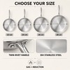 304 Stainless Steel Frying Pan, Uncoated 3-Layer Skillet for Gas