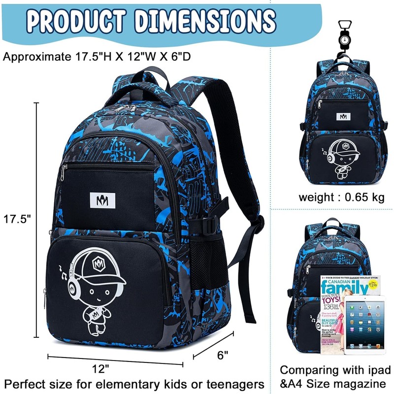 BLUBOON Backpack for School Backpacks for Boys Bookbag Teens Back