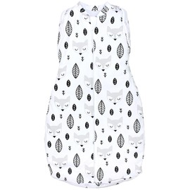 TupTam Baby Swaddling Bag, Oeko-Tex Certified Materials, Padded Baby Sleeping Bag, 2.5 Tog, Unisex, Padded 2.5 tog / foxes white grey