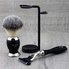 Haryali London Gold Antique Design Men's Shaving Set 3 Edge
