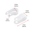 Antrader R-Type Cable Clamp 1/4 Inch White Nylon Cable Organizer