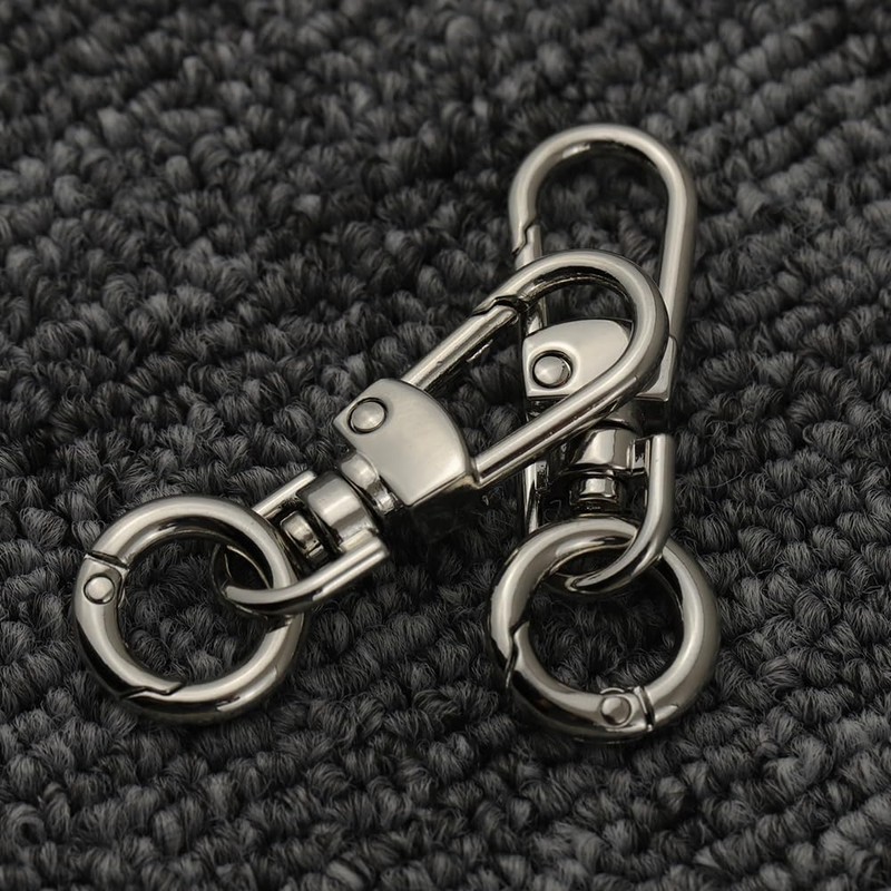 LMAPUR, Set of 2, Hook Key Chain, Metal Detachable Double