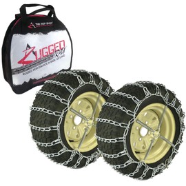 The ROP Shop | Pair of 2 Link Tire Chains & Tensioners 14x4x6 for Snow Blowers, Lawn & Garden Tractors, Mowers & Riders, UTV, ATV, 4-Wheelers, Utility Vehicles