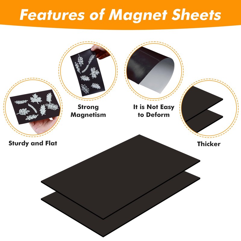 80 Pcs 6.5 x 9 Inch Magnetic Sheets for Dies