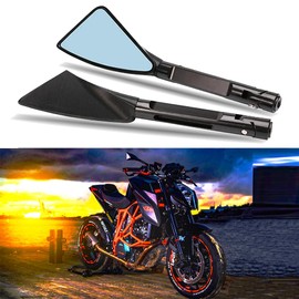 M8 M10 CNC Motorcycle Rearview Side Mirrors Compatible With Yamaha MT-03 MT-07 FZ-07 MT-09 FZ-09 MT-10 FZ-10 Kawasaki Z650 Z750 Z800 Z900 ER6N ER6F And More