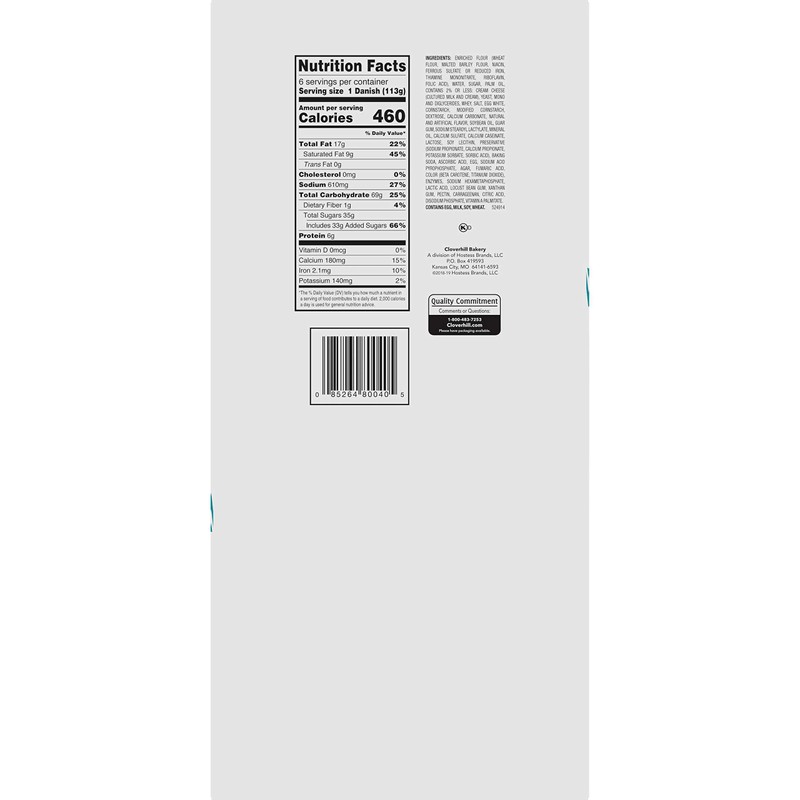 Cloverhill Round Cheese Danish Value Pack, Individually Packaged, Pack of