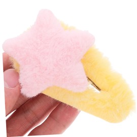 SHOWERORO 8pcs Cute Plush Star Hair Clips for Girls of Decorative Barrettes Lightweight Hair Accessories for Teens for Special Occasions and Everyday Wear