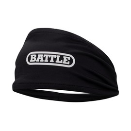 Battle Lightweight Mesh Football Skull Wrap- Under Helmet Sweat Control Headband- Moisture Wicking Headband- 8 Years and Up (Black)
