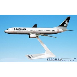 Britannia (OC) 737-800 Airplane Miniature Model Plastic Snap-Fit 1:200 Part# ABO-73780H-013
