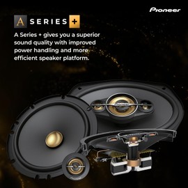 PIONEER TS-A301TW, 20mm Dome Component Tweeter Car Speaker, Accurate Upper Range, Clear Sound Quality, Easy Installation, Full Gold Color, Pair with Mid-Range Driver and Subwoofer for Complete Sound