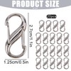 20pcs Double Opening Zipper Pull Replacement, Detachable Metal Snap Hook