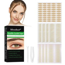 Pack of 480 Slip-On Eyelid Stripes, Eyelid Tapes, Eyelid Stripes, Eyelid Tape, Double-Sided Eyelid Tapes, Invisible Double Eyelid Stripes, with Fork Rods, Tweezers
