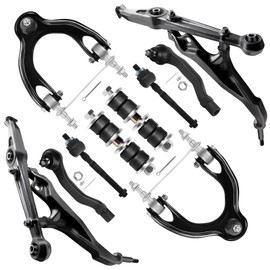 SCITOO 10pcs Front Suspension Kit Lower Control Arm Upper Control Arm Inner Outer Tie Rod End Sway Bar Link Fit 1994-2001 For Acura Integra 1992-1995 For Honda Civic 1993-1997 For Honda Civic del Sol