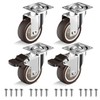 50 mm Furniture Castors Small Set of 4 Castors with