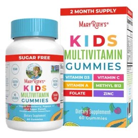MaryRuth’s Multivitamínico Infantil 🍓🍑 60 Gomitas Sabor Fresa & Papaya – Crecimiento y Defensas para Niños