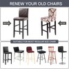 SearchI Bar Stool Covers Set of 4, Stretch Washable Barstool