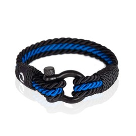 Mover Bracelets Pulsera de cuerda trenzada duradera para hombre con grillete | Elegante estilo náutico rehecho | 5 colores de cuerda, 2 colores de grillete, Acero inoxidable Cuerda Paracord Acero inoxidable