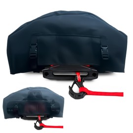 Winch Cover, Heavy Duty 900D Waterproof UV-resistant Winch Protective Cover, Indoor/Outdoor Winch Accessories, Weather Resistant Dustproof Cover for Electric Winches up to 8,000 -17,500 Lbs.
