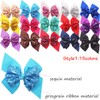20PCS Sequin Hair Bows 6Inch Large Big Glitter Sparkly Reversible