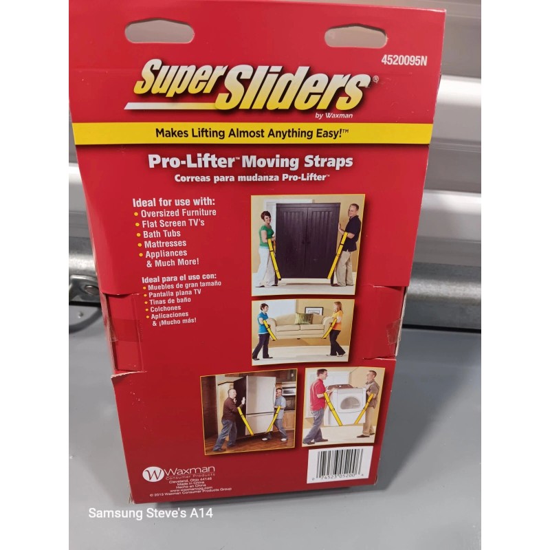 Super SLIDERS Set Of 2, 9ft Pro-Lifter Moving Straps Supports