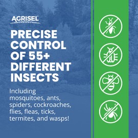 Agrisel Lambda-Cy Pro 9.7 CS Insect/Pest Control Safe for Poultry Houses, Residential & Commercial, Effective Against 55 Pests, Outdoor/Indoor, Includes 3-Pack of Agrisel Protective Gloves, 32 Ounces