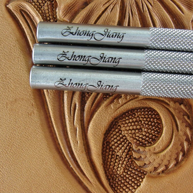 Zhong Jiang 3-Piece Smooth Steep Angle Beveler Leather Stamp Set,