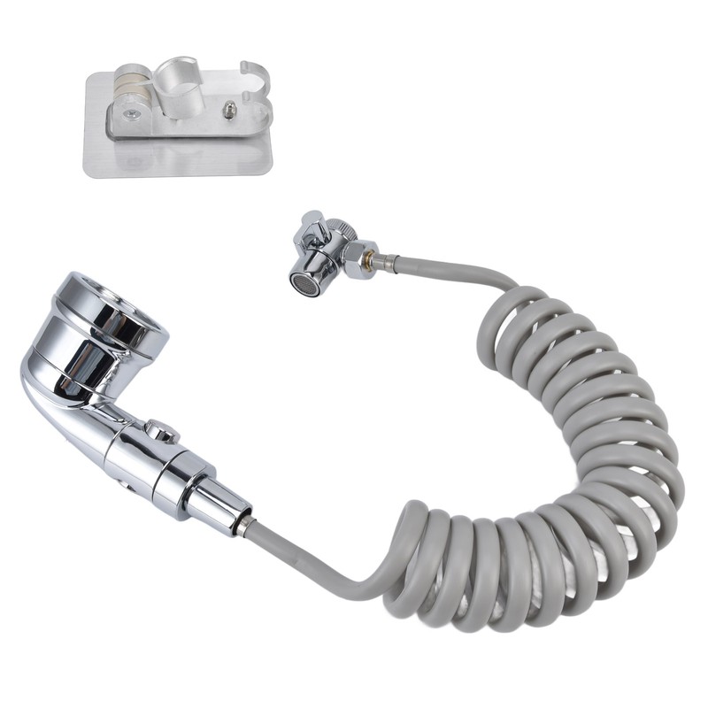 Sink Shower Sprayer Stretchy Hose Adjustable Mode Faucet Sprayer Attachment