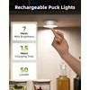 EZVALO LED Puck Lights, Rechargeable Battery Touch Light, 2.5in Mini