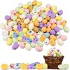 100pcs Mini Easter Eggs, Foam Bird Eggs Speckled Pastel Eggs