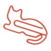 100pcs Cat Shape Paper Clips Plating Process Increased Slip Resistance