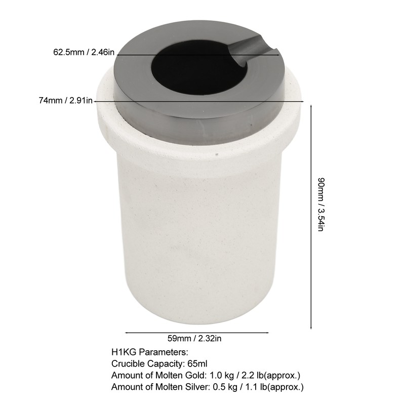 Graphite Crucible Set Induction Gold Melting Furnace High Temperature Resistant
